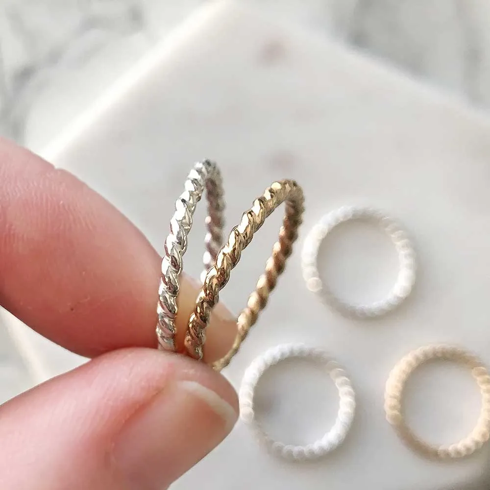 Twist Stacking Ring - Sterling silver or 14k gold-fill