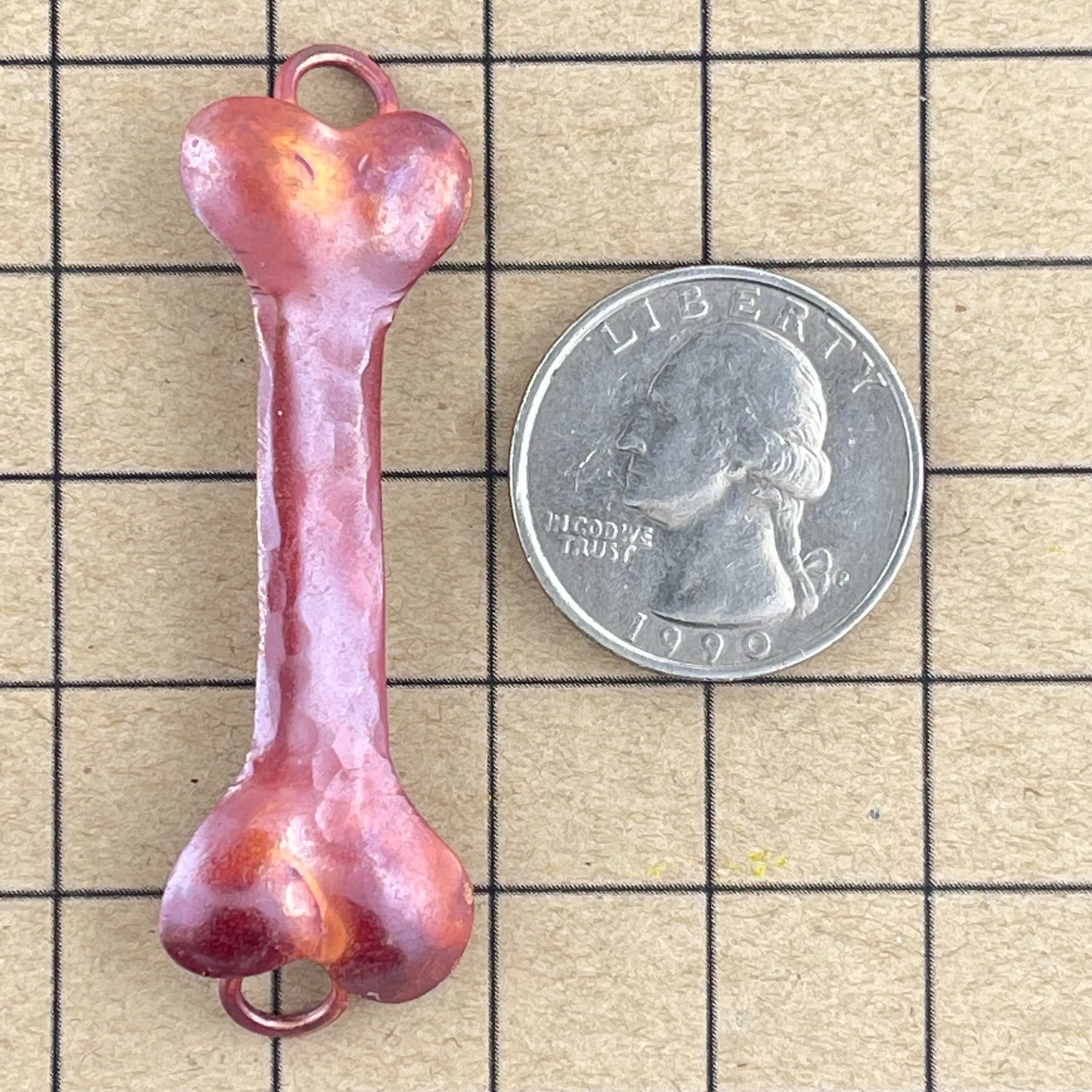 Unique Copper Big Bone Link for Jewelry Making