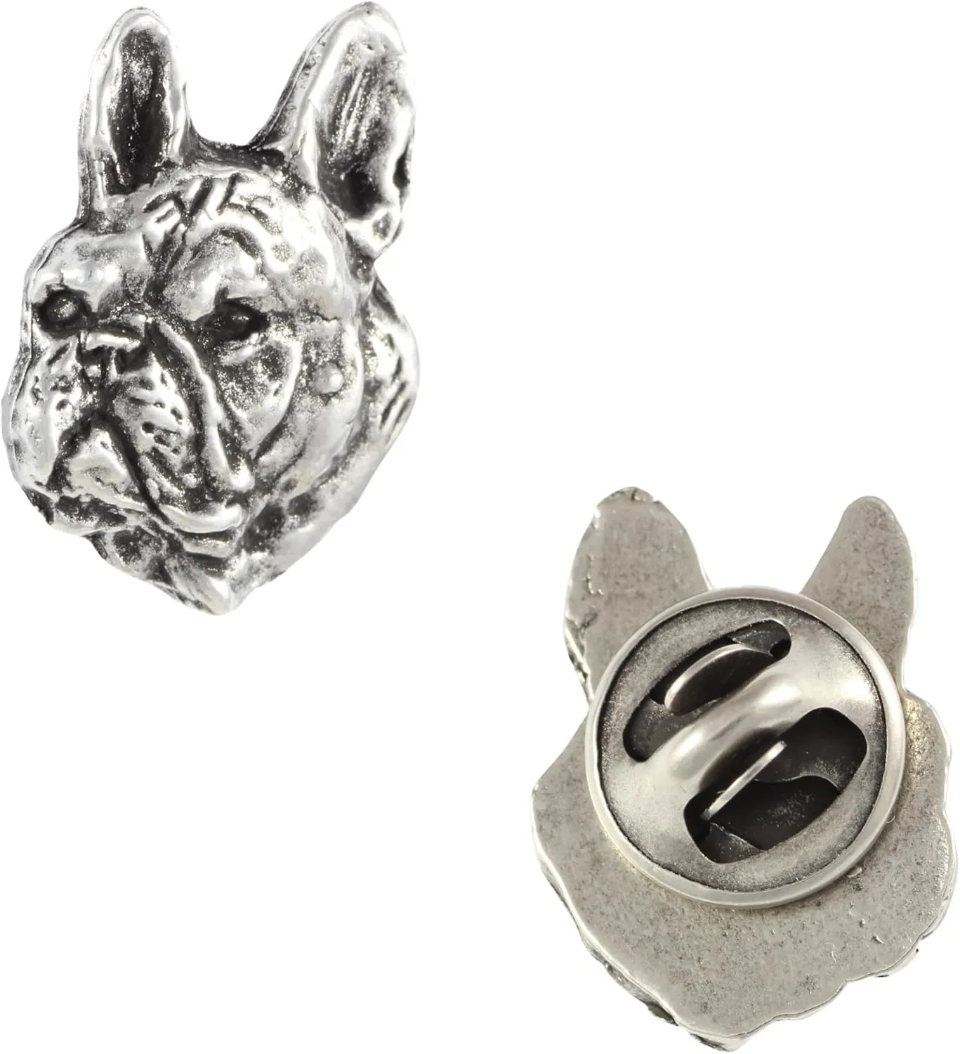 Unique Edition Silver Dog Pin Badge  Silver-Plated Handmade  Brooches Women  Funny Pins  Silver Brooch Jewelry  French Bulldog II - 2,2x1,7x3cm