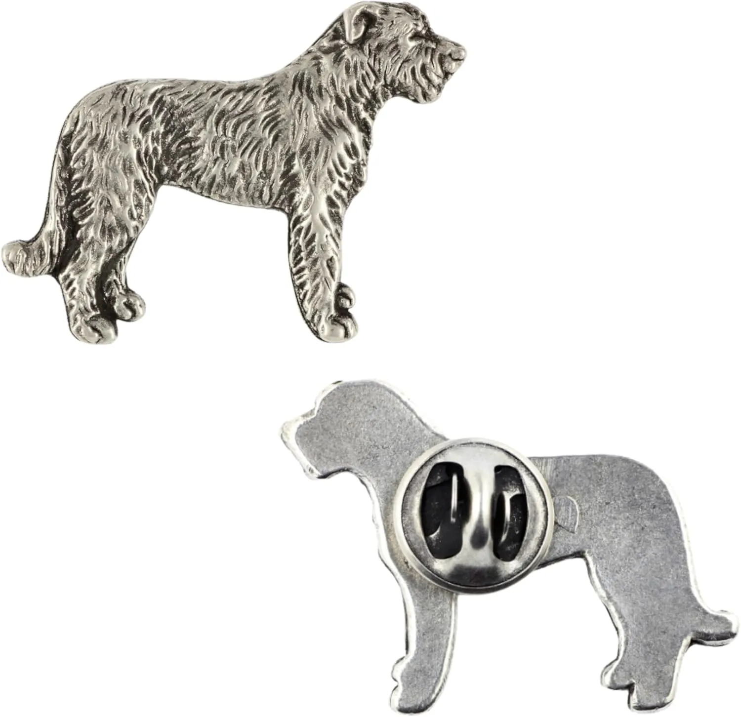 Unique Edition Silver Dog Pin Badge  Silver-Plated Handmade  Brooches Women  Funny Pins  Silver Brooch Jewelry  Irish Wolfhound - 2,3x3,2x4,5cm