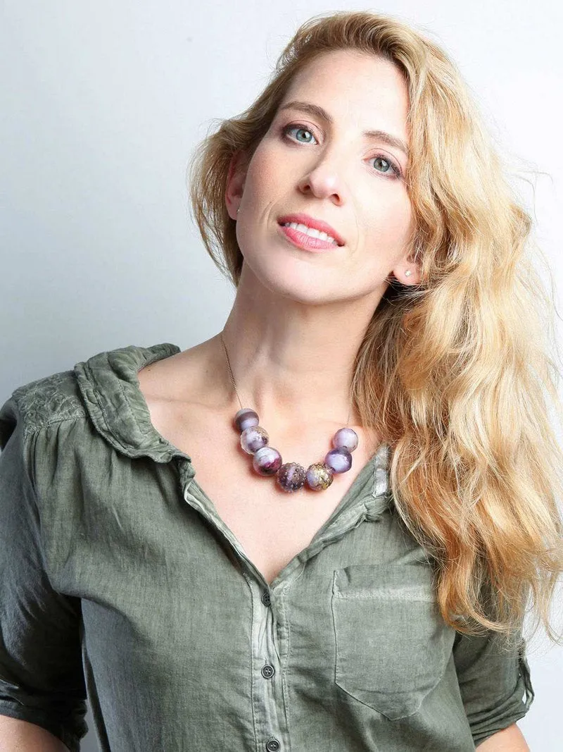 Unique Glass Beads Statement Necklace
