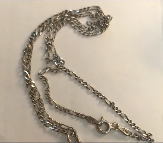 Vintage Estate Sterling 4-leaf Clover Heart Locket Pendant Necklace