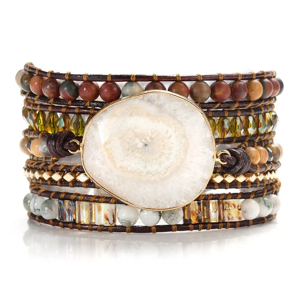 Vintage Lion Stone Bracelet