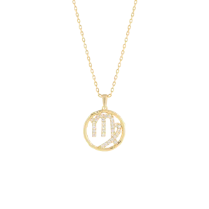 Virgo medallion pendant necklace