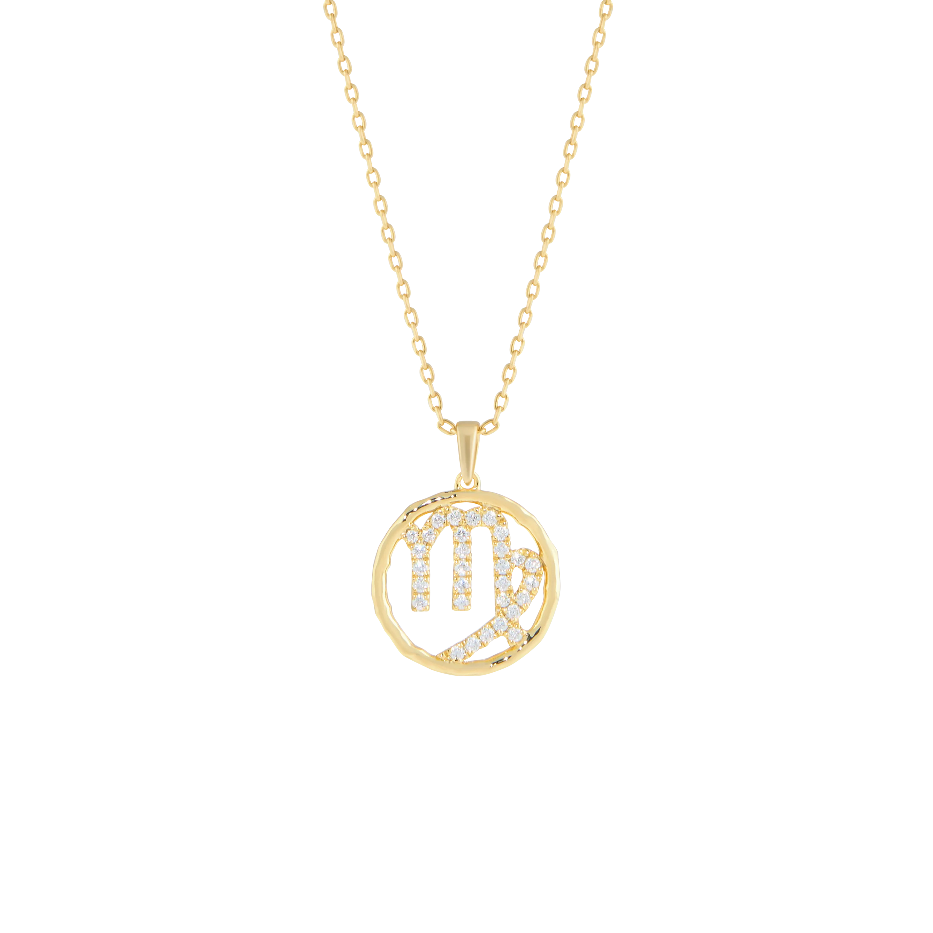Virgo medallion pendant necklace