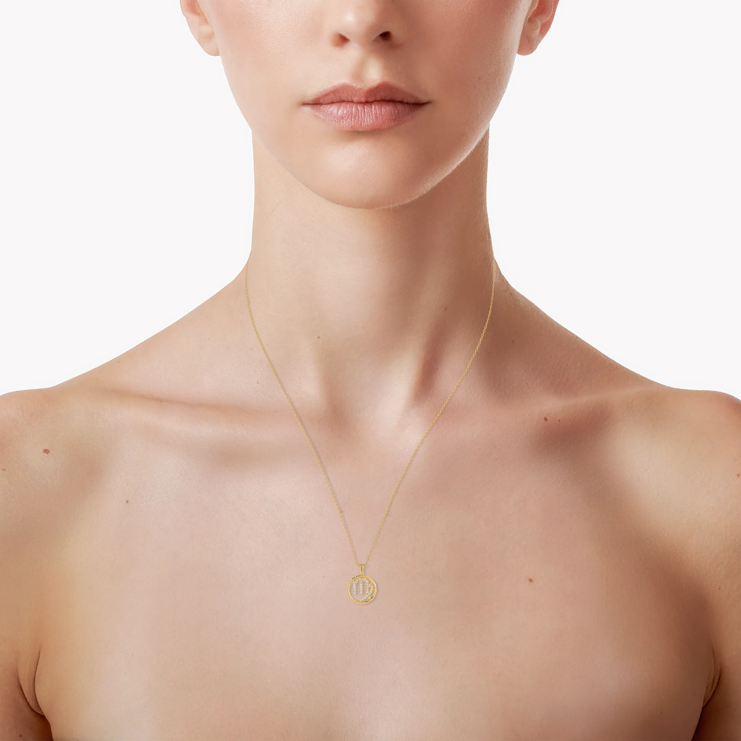 Virgo medallion pendant necklace