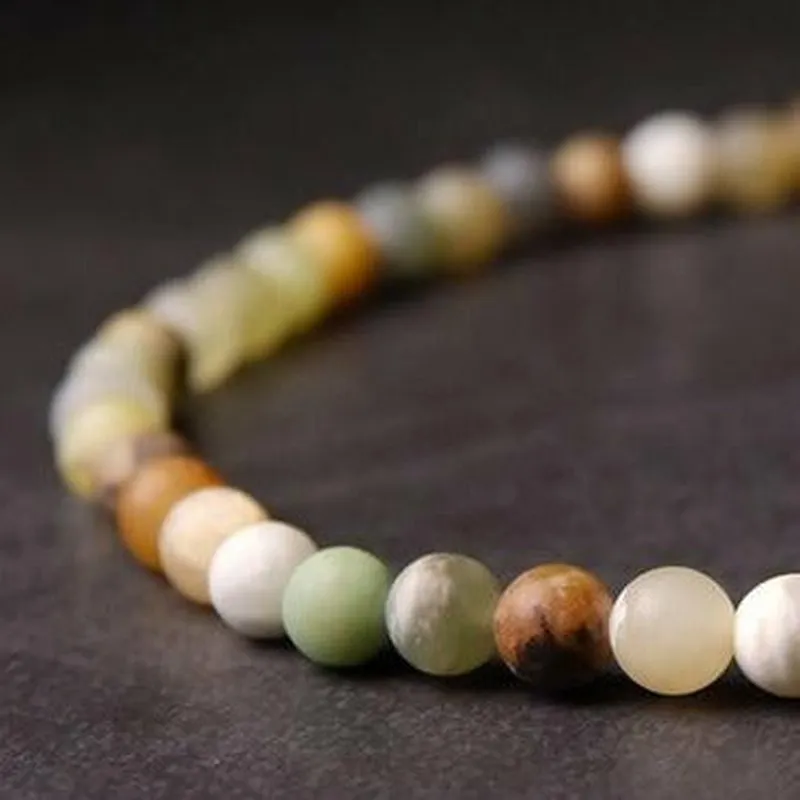 Wealth Promoting Natural Stone Beaded Bracelet