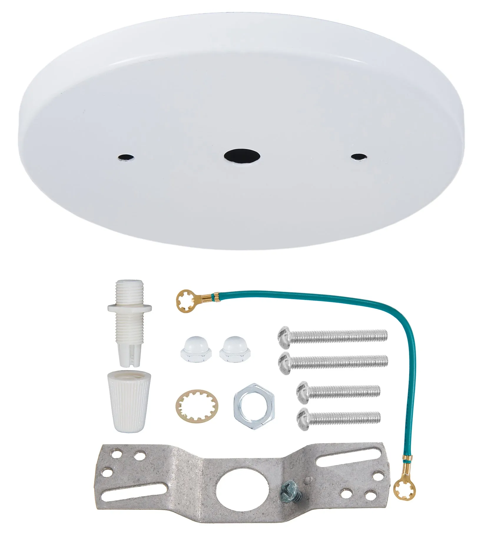 White Modern Shallow Canopy and Canopy Kits