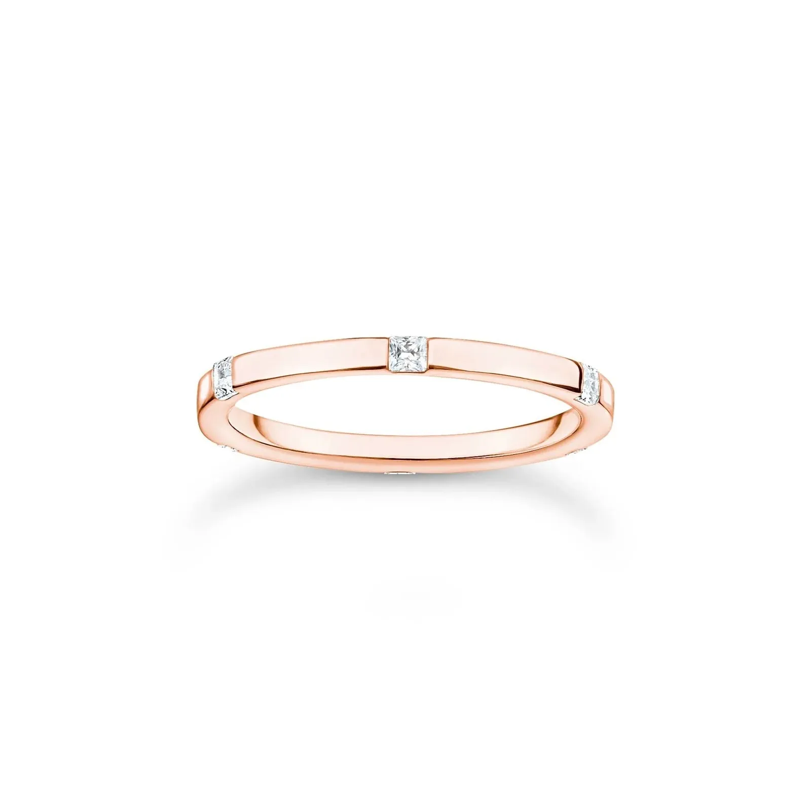 White Stone Rosegold Ring