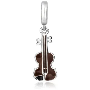 Wooden Violin Musical Instrument Dangle Pendant Charm