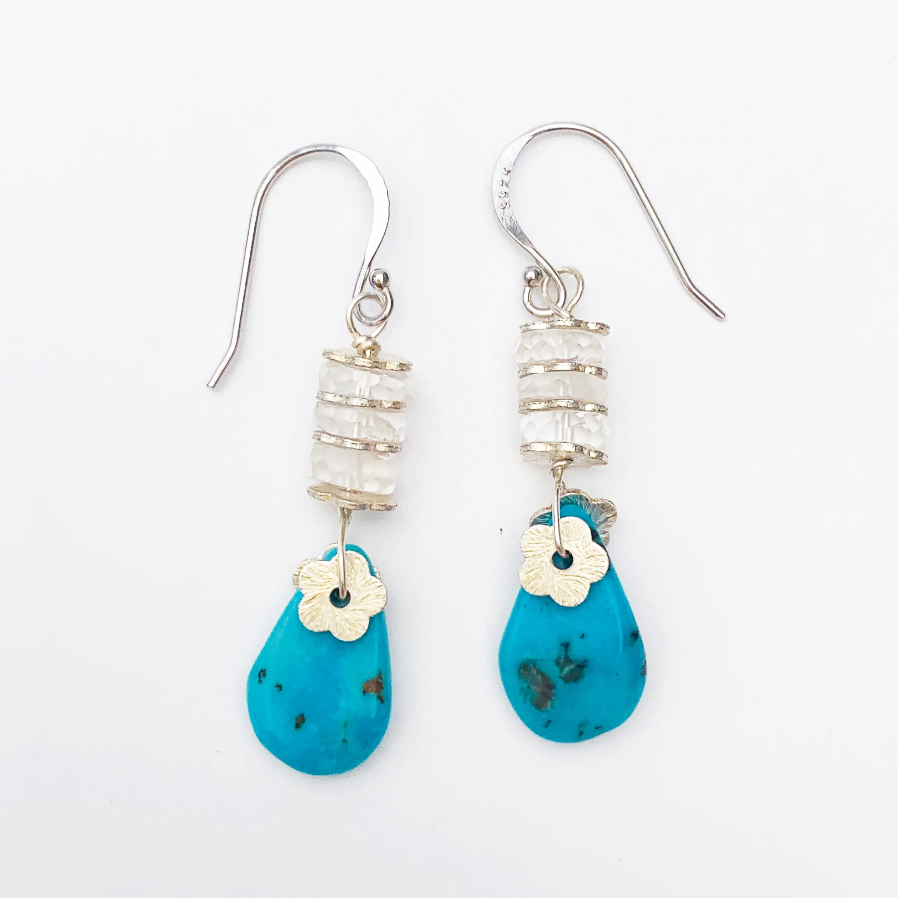 Woodstock Turquoise Crystal Earrings